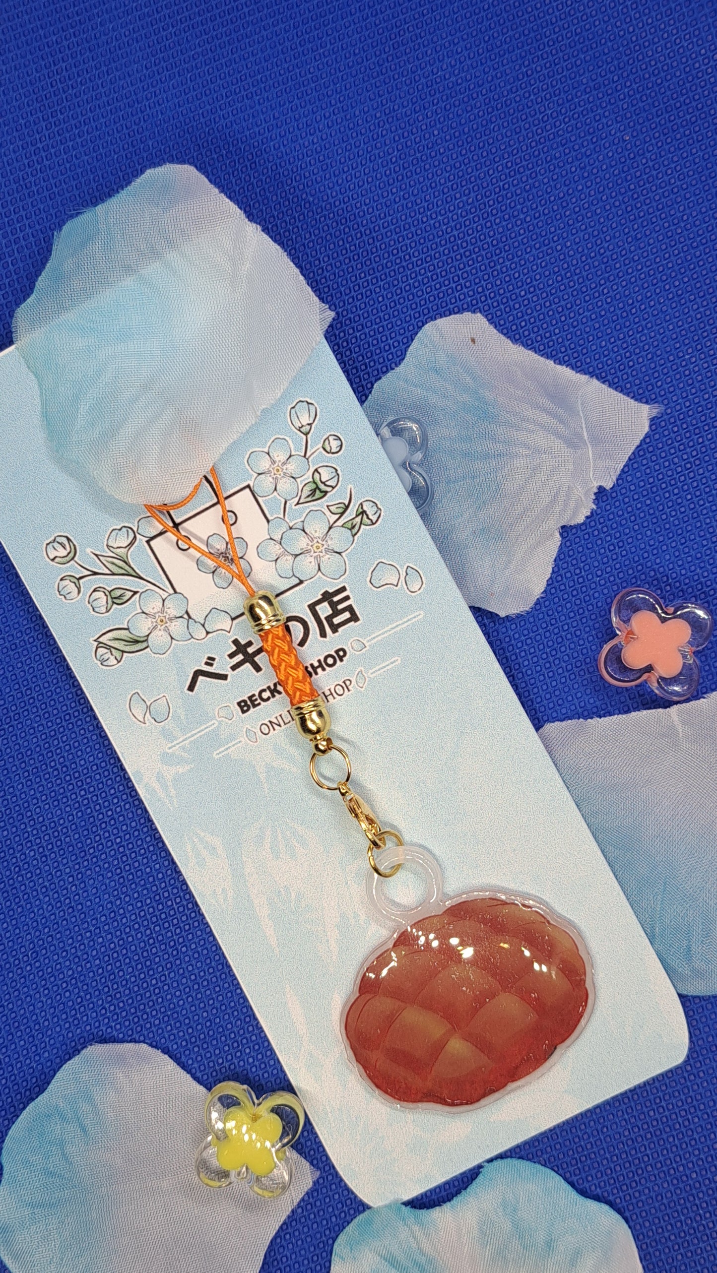 Shrink Plastic Phone Charm - Japanese Food