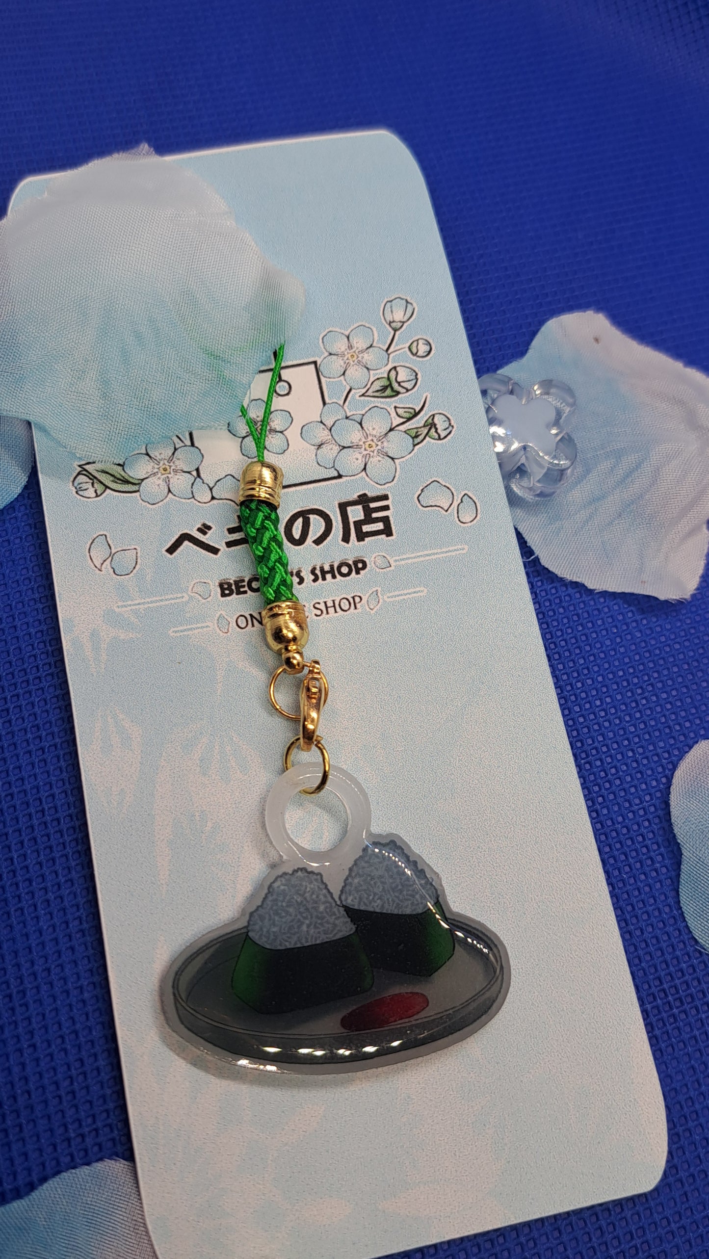 Shrink Plastic Phone Charm - Japanese Food