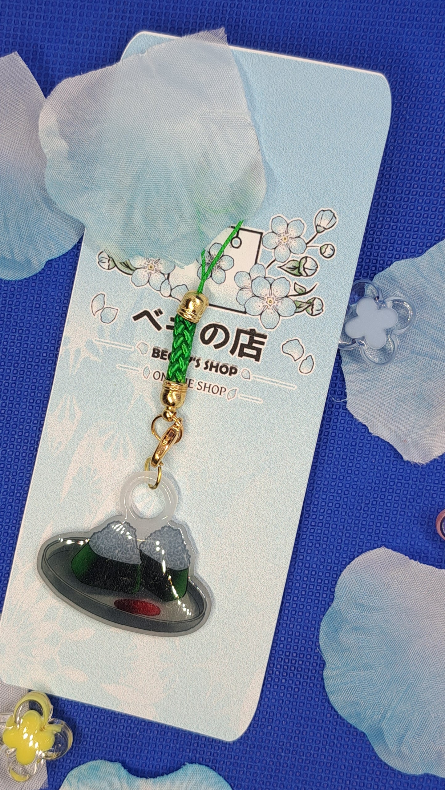 Shrink Plastic Phone Charm - Japanese Food