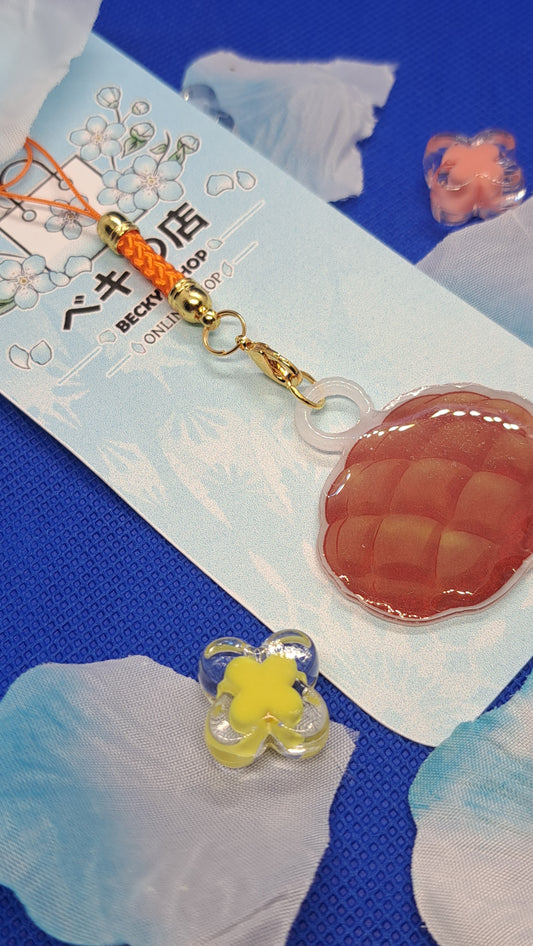 Shrink Plastic Phone Charm - Japanese Food
